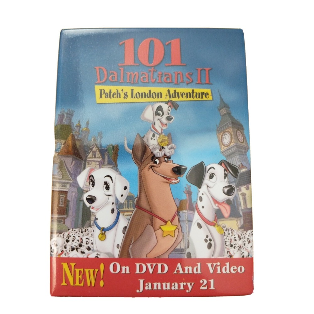 Disney 101 Dalmatians II Patch's London Adventure Movie Promo Button Pin
